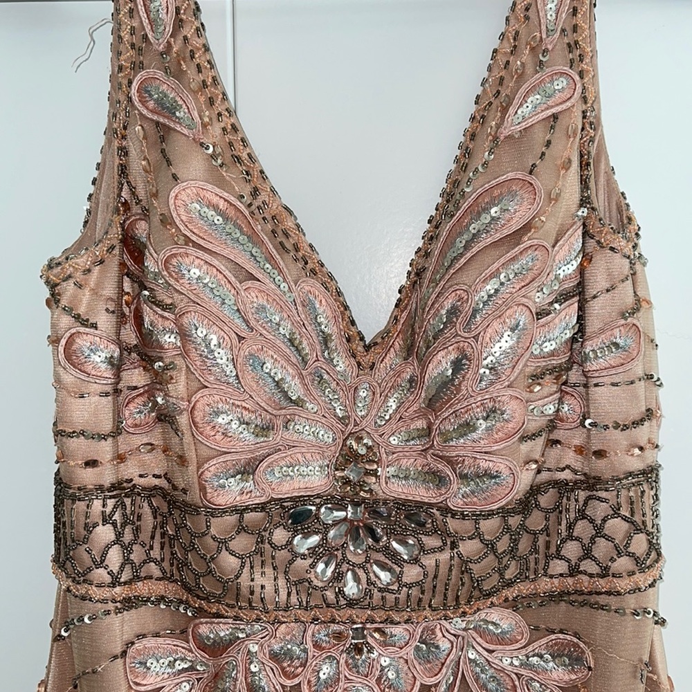 Sue Wong beaded light pink dress